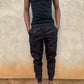 Fenuku S_1 long joggers /  waist&ankle band / graphic waxed